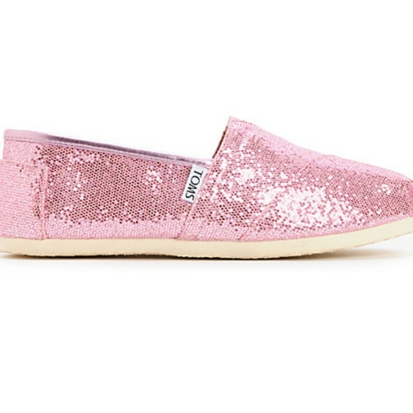 pink glitter canvas shoes